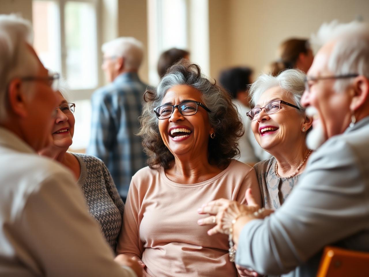 Seniors enjoying community connection